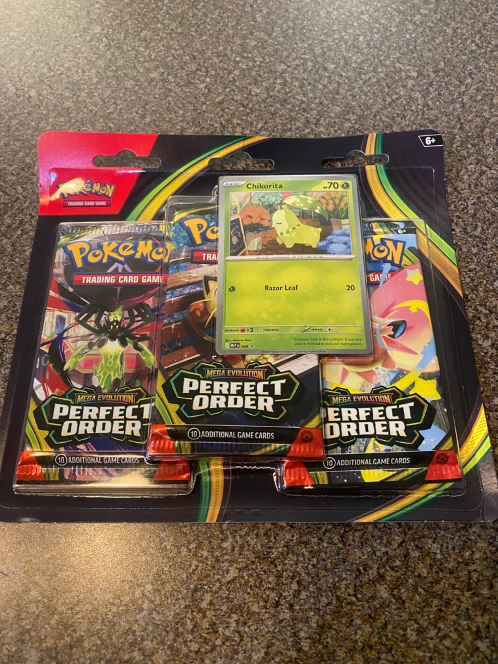 Pokemon Perfect Order Trading Card Pack Set with Green Chikorita Card
